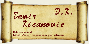Damir Kićanović vizit kartica